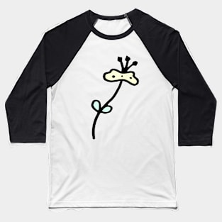 Alien Flower Doodle Baseball T-Shirt